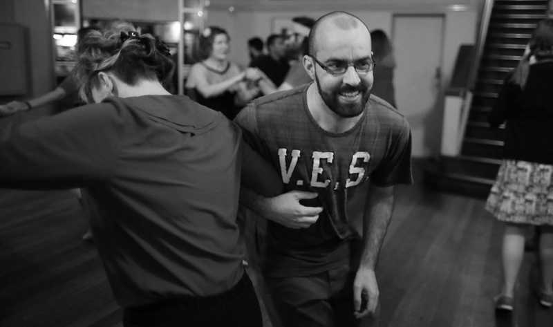 A Royce dancing happilly.
